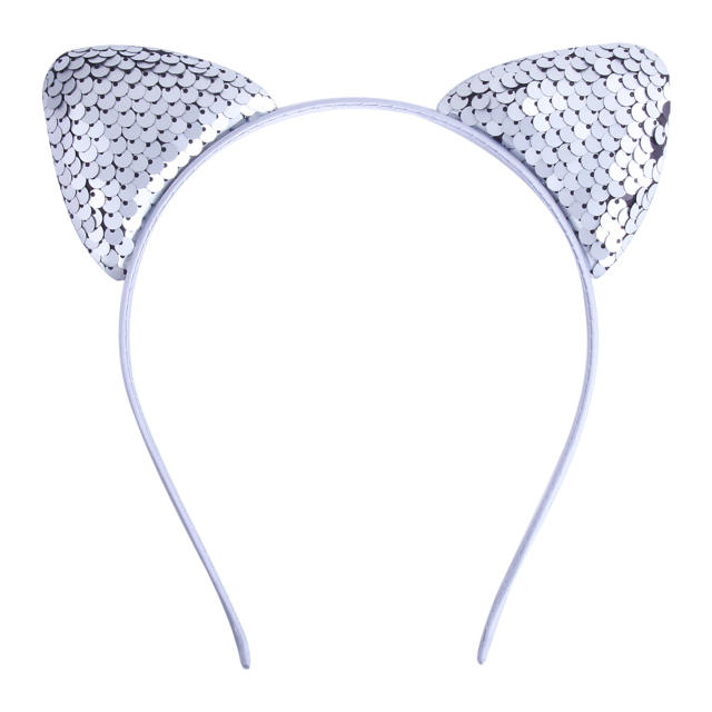 Sweet sequins cat ear headband for kids