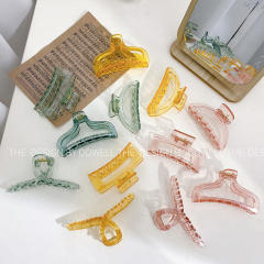 Korean fashion candy color spring clear hair claw clips