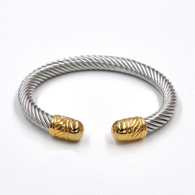 Occident fashion hot sale stainless steel wire bangle