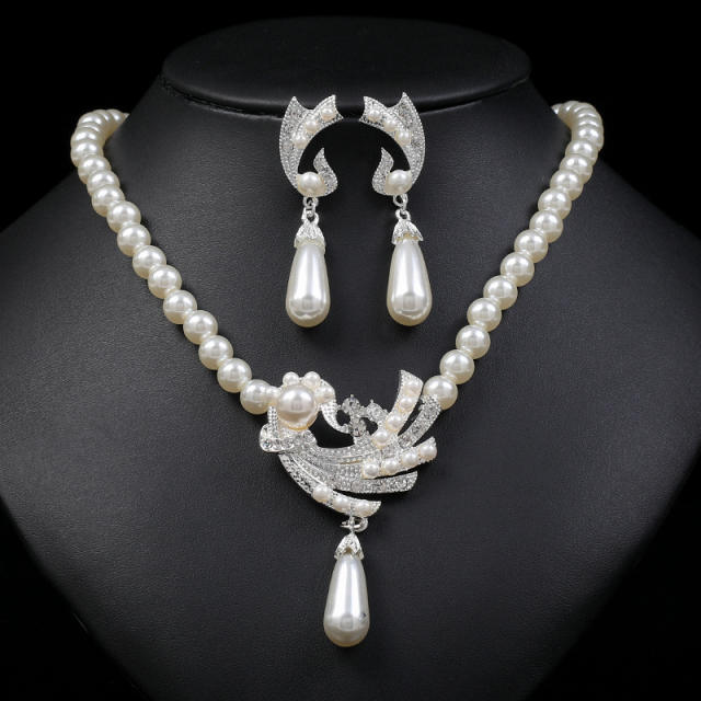 Hot sale easy match faux pearl jewelry set