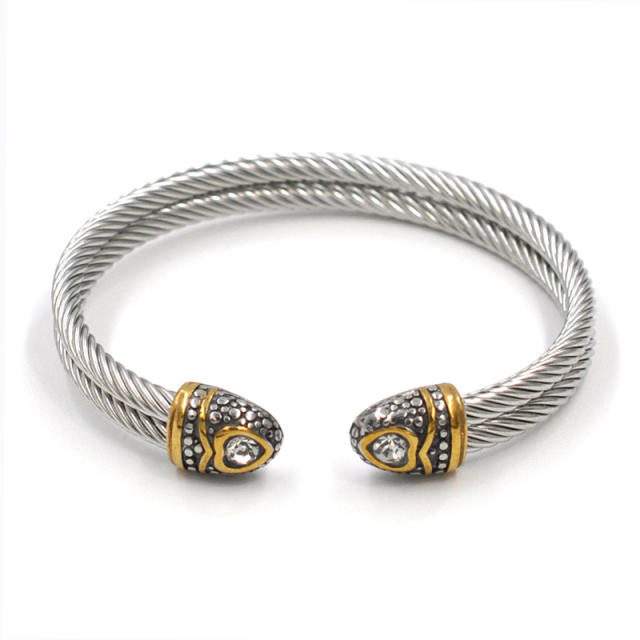 Occident fashion hot sale stainless steel wire bangle