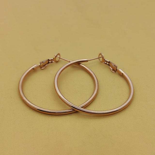 Easy match stainless steel hoop earrings