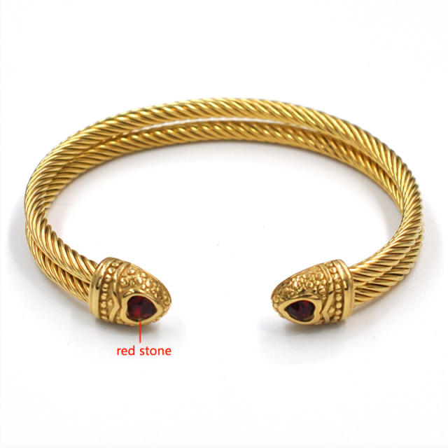 Occident fashion hot sale stainless steel wire bangle