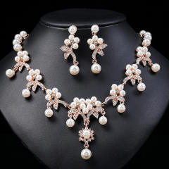 Occident fashion faux pearl wedding jewelry set