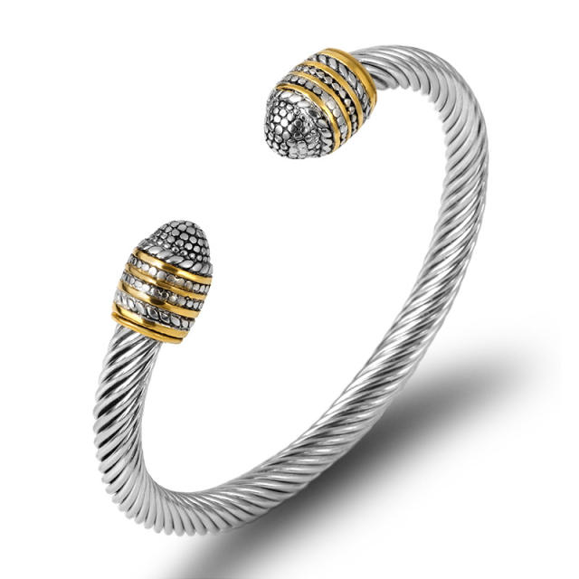 Occident fashion hot sale stainless steel wire bangle