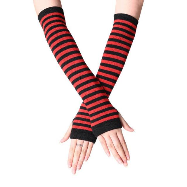 Korean fashion easy match long fingerless gloves