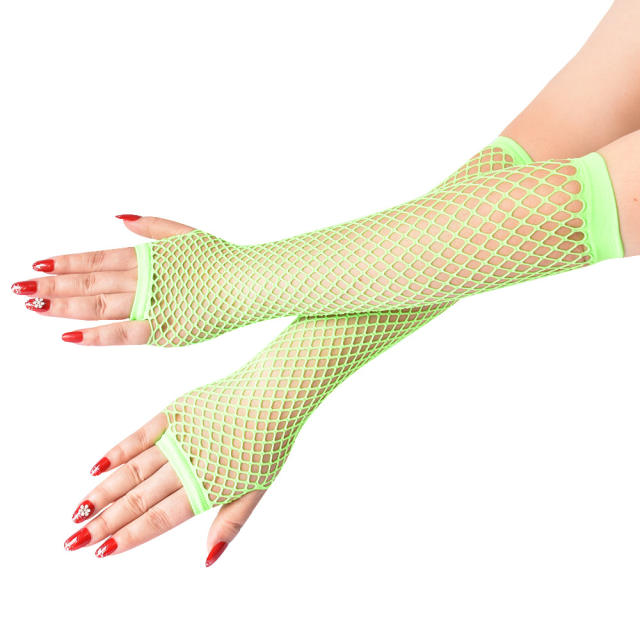 Party design sexy fish neon fingerless gloves