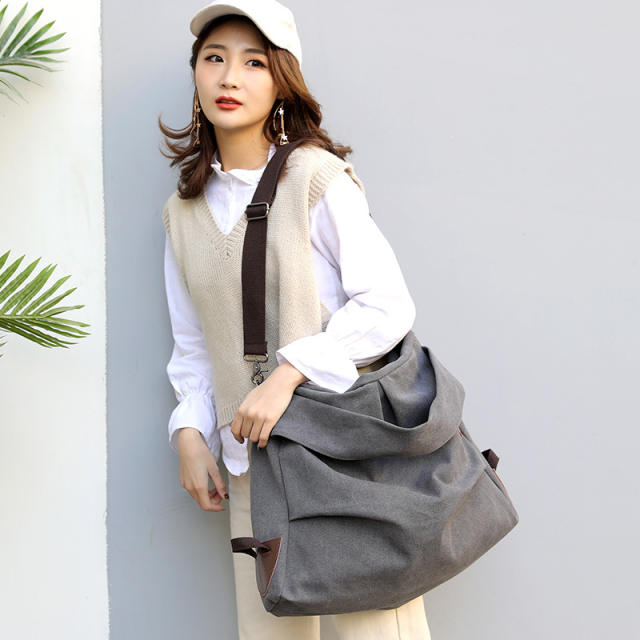 Large capacity canvas casual handbag