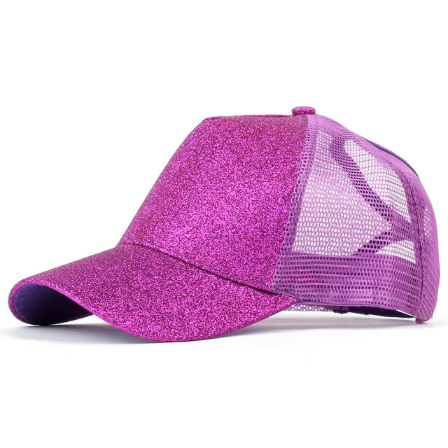 Summer design gliter women baseball cap