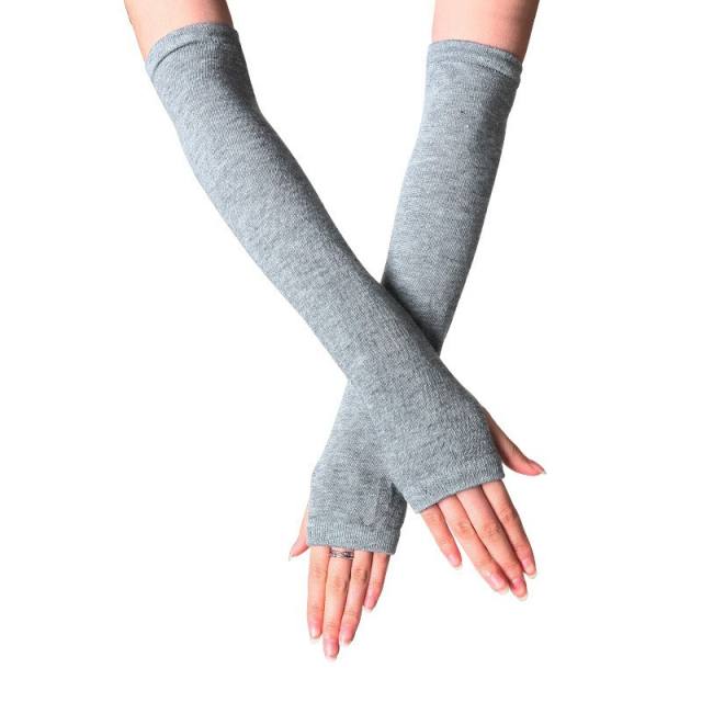 Korean fashion easy match long fingerless gloves