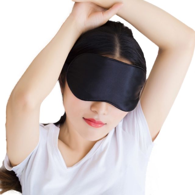 Double side imitation silk eye mask