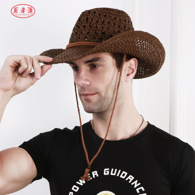 Summer design straw design fedora hat for men