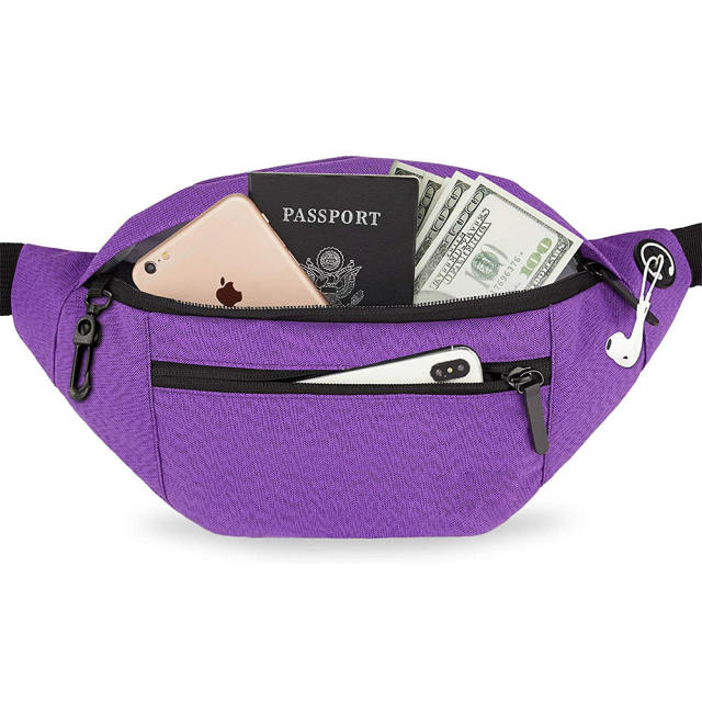 Hot sale sport design plain color funny bag waist bag