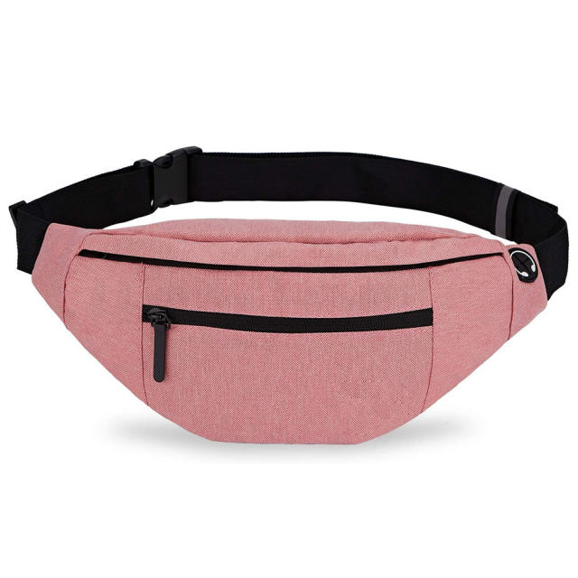 Hot sale sport design plain color funny bag waist bag