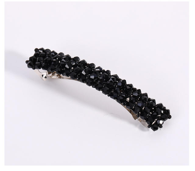 Korean fashion ins trend crystal beads french barrette hair clips