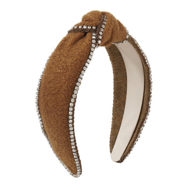 Occident fashion rhinestone chain knotted headband