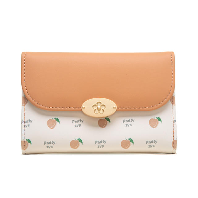 Korean fashion spring color flower pattern wallet