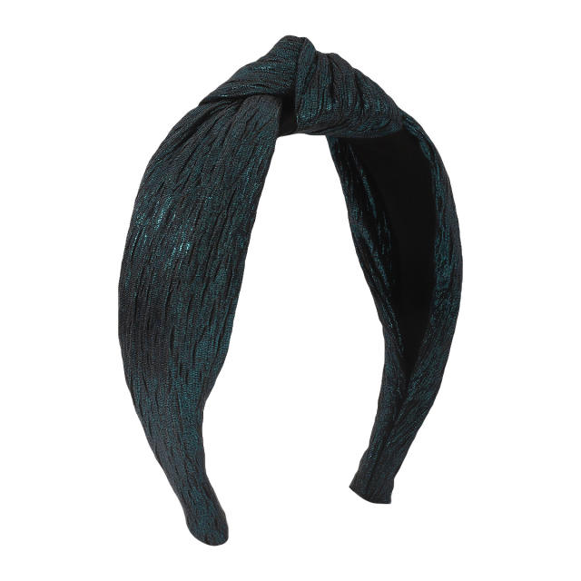 Personality plain color knotted headband