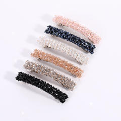 Korean fashion ins trend crystal beads french barrette hair clips
