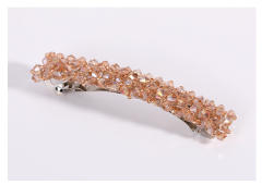 Korean fashion ins trend crystal beads french barrette hair clips