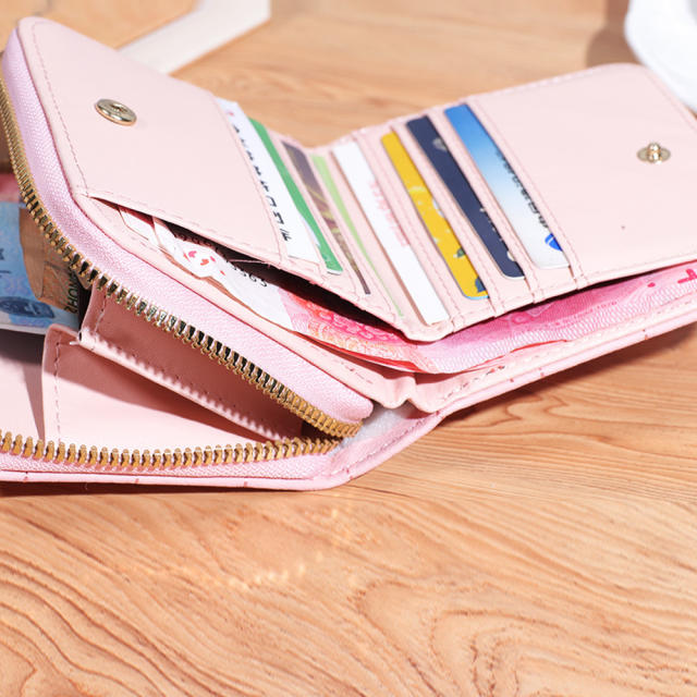 Popular plain color PU leather wallet