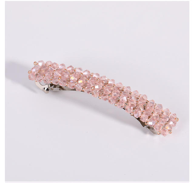 Korean fashion ins trend crystal beads french barrette hair clips