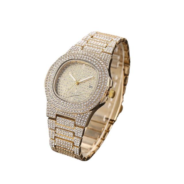 Full diamond women watch chain bracelet set