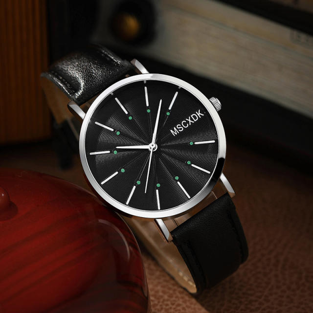 5pcs black color life tree bracelet men watch set