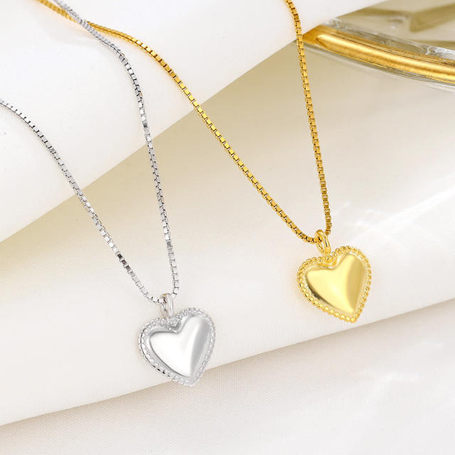 925 sterling silver heart pendant necklace