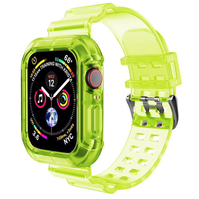 Candy color clear watch band for apple watch