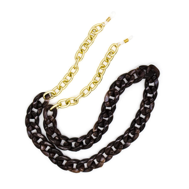 INS trend color acrylic glass chain