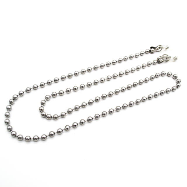 Stainless steel bead punk trend glass chain