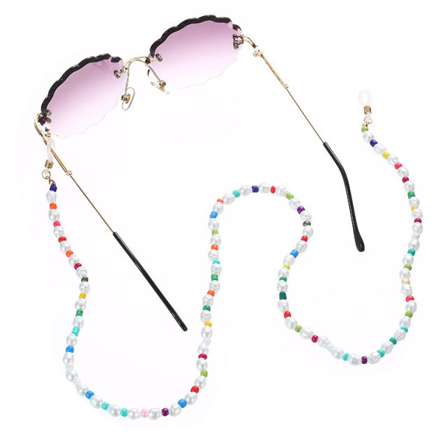 Occident fashion pearl seed bead glass chain