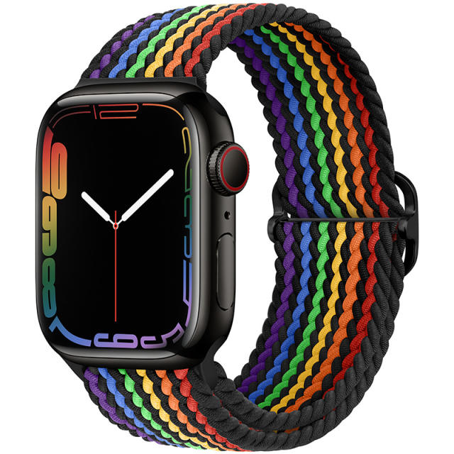 Nylon braid watch band for apple watch