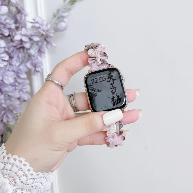 Summer design resin butterfly watch band for apple watch