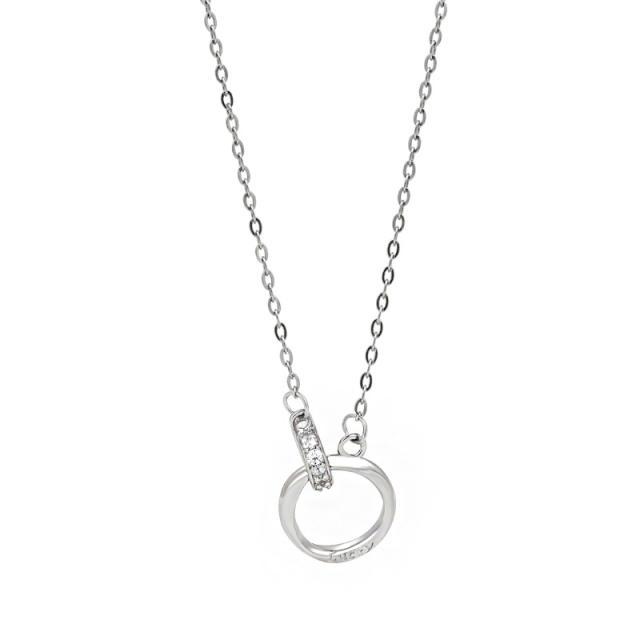 925 sterling silver circle necklace