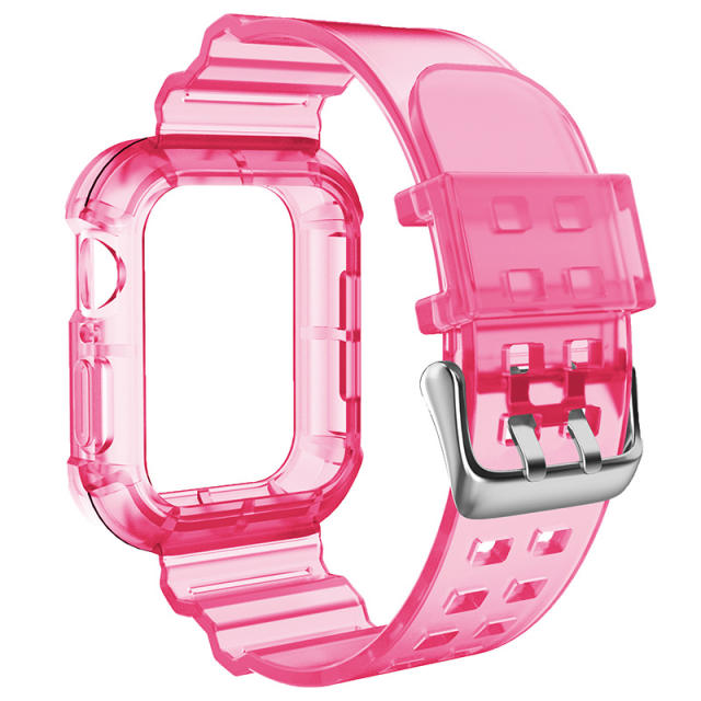 Candy color clear watch band for apple watch