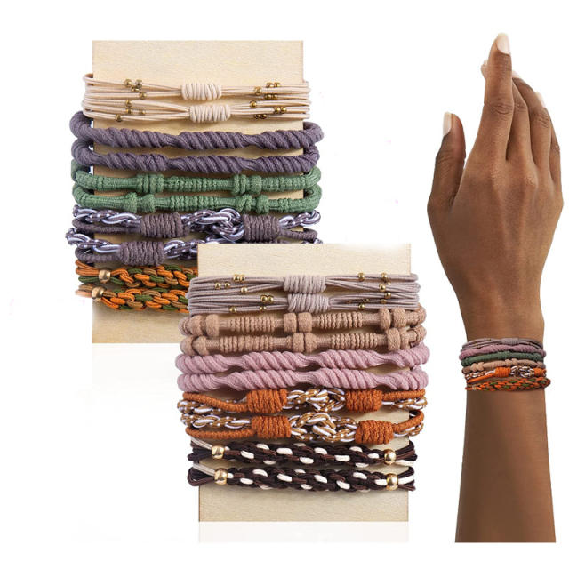 Boho hair tie set 20pcs without card