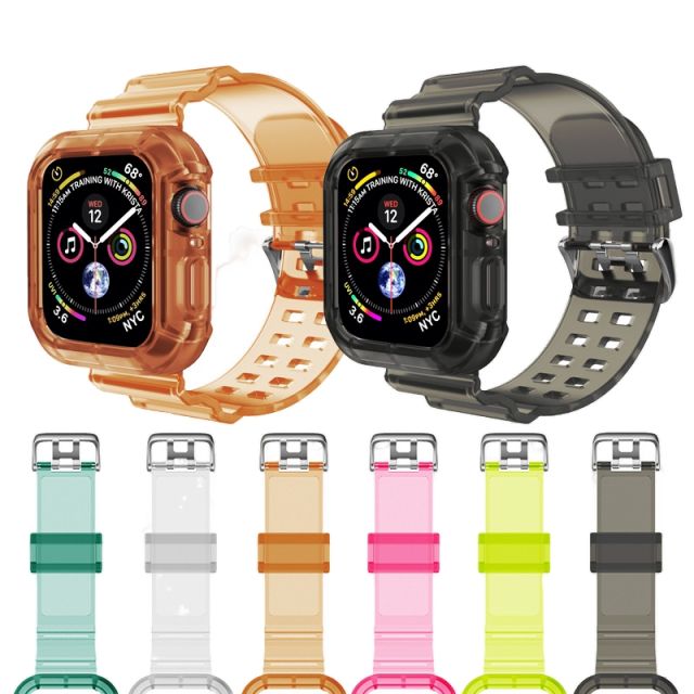 Candy color clear watch band for apple watch