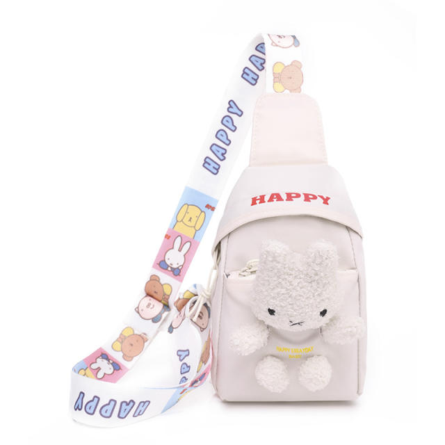 Fashionable cute fluffy rabbit sling bag