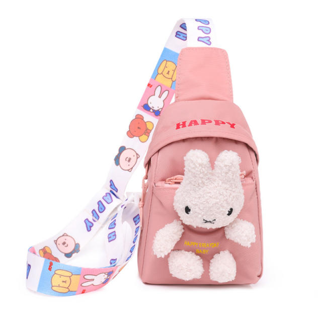 Fashionable cute fluffy rabbit sling bag