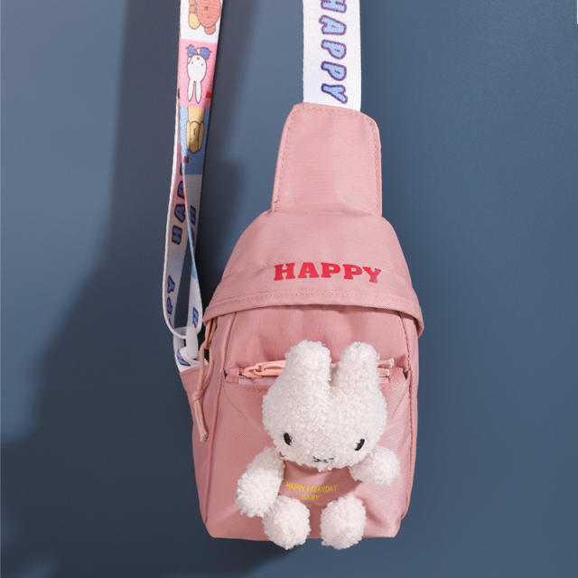 Fashionable cute fluffy rabbit sling bag
