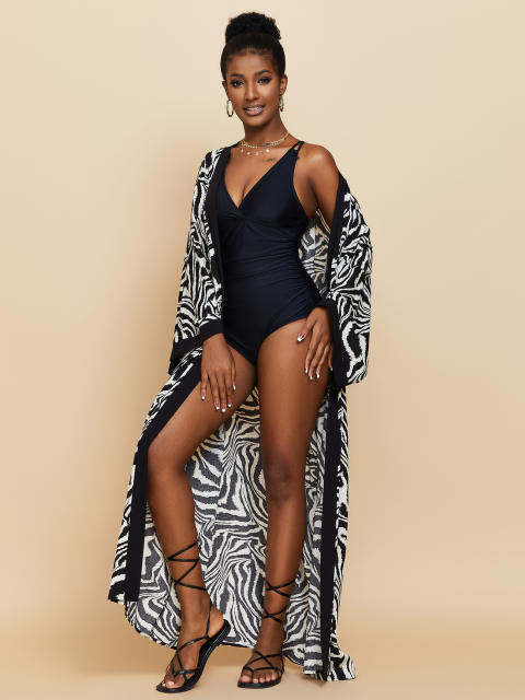 Occident fashion beach swimsuit cover up cardigan