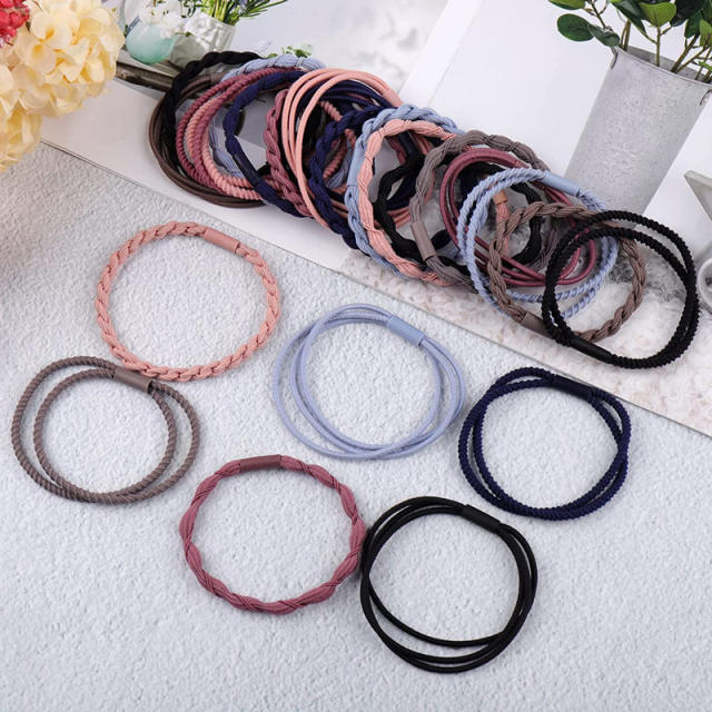 Amazon hot sale high elastic hair ties 24pcs set