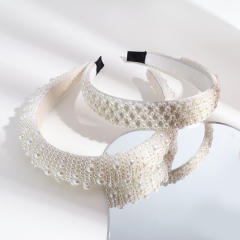 Baroque pearl beads wide headband