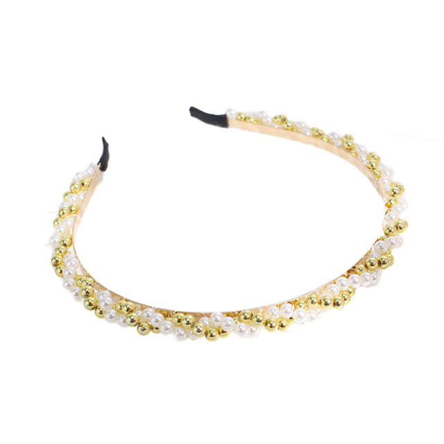 Korean fashione easy match pearl bead headband