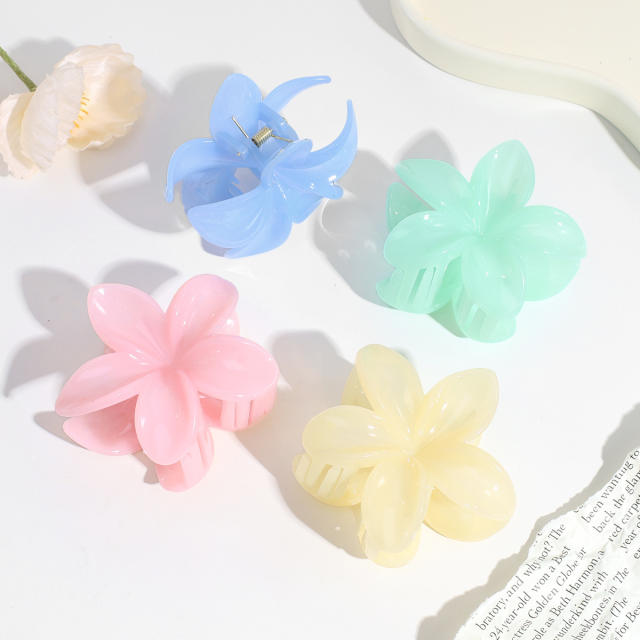 Spring design flower shape hair claw clips