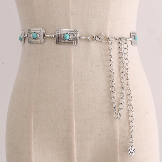 Vintage metal chain belt