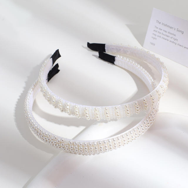 Korean fashione easy match pearl bead headband