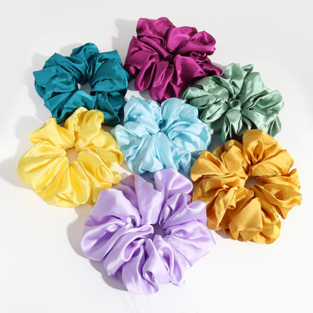 Plain color stain scrunchies